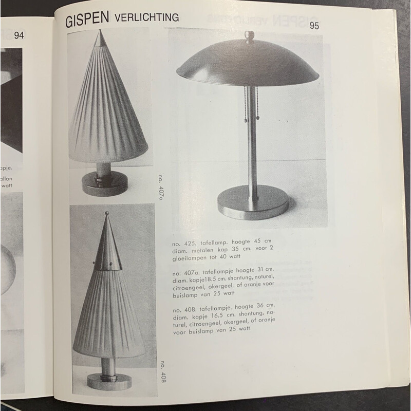 Vintage tafellamp Giso 425 van W.H. Gispen voor Gispen, 1931