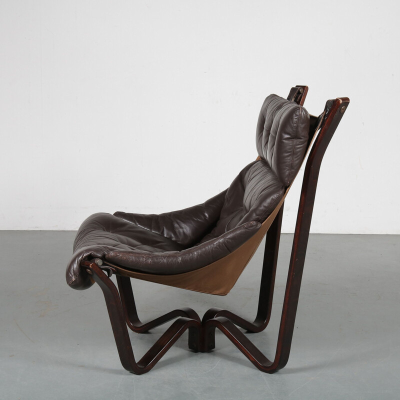 Viking' chair designed by Jim Myrstad, manufactured by Brunstad Møbelfabrikk  in Norway 1970s