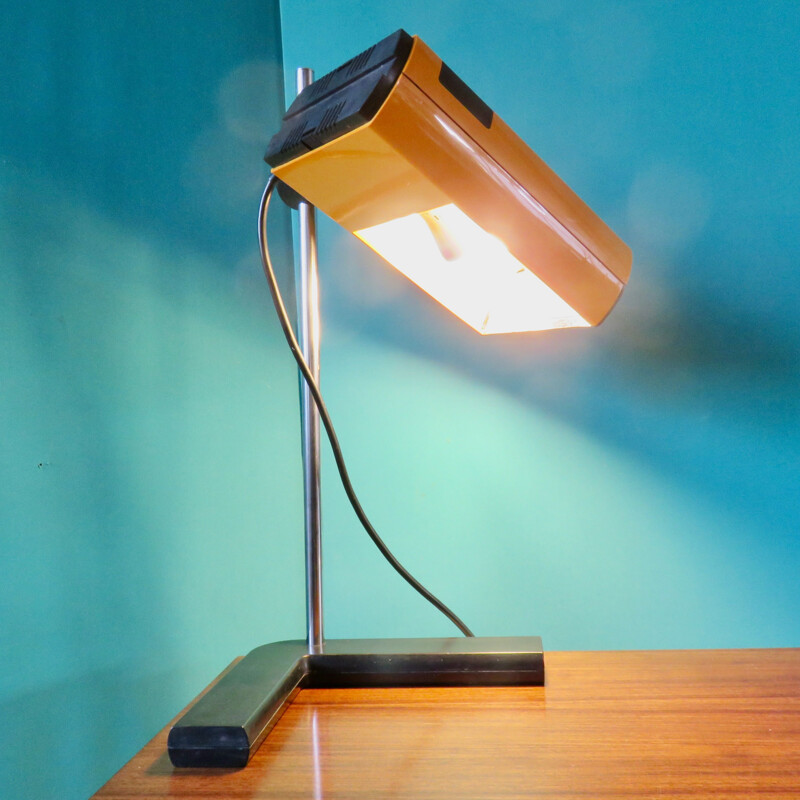 Lampe de bureau vintage Manade orange