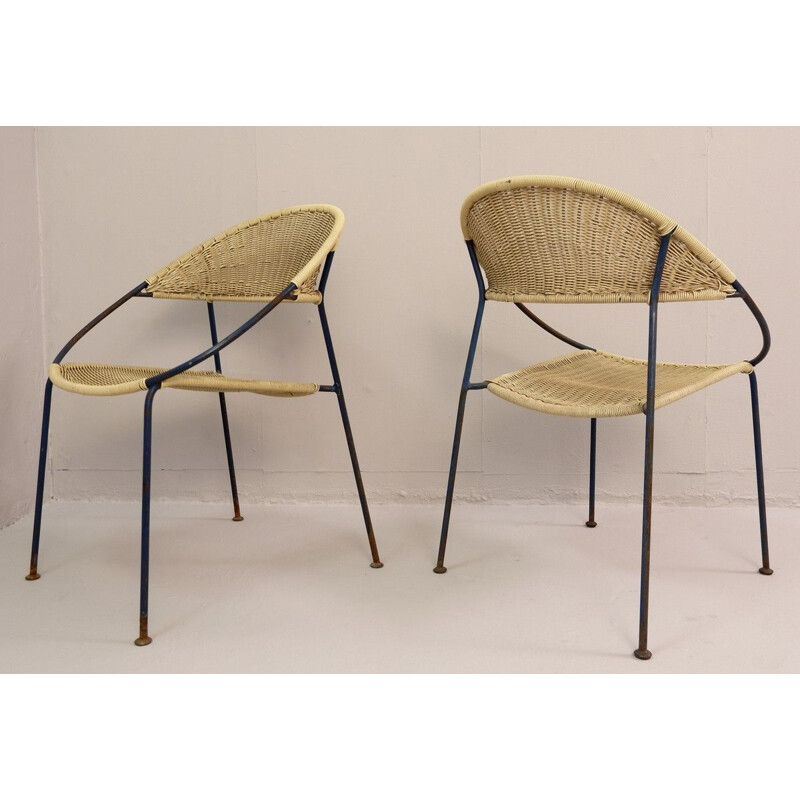Set of 6 vintage chairs Du41 by Gastone Rinaldi for Rima, Italy 1956