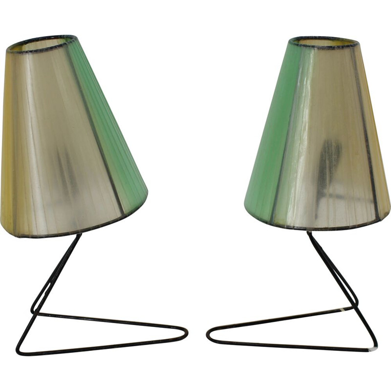 Set aus 2 Vintage-Tisch- oder Nachttischlampen 1960
