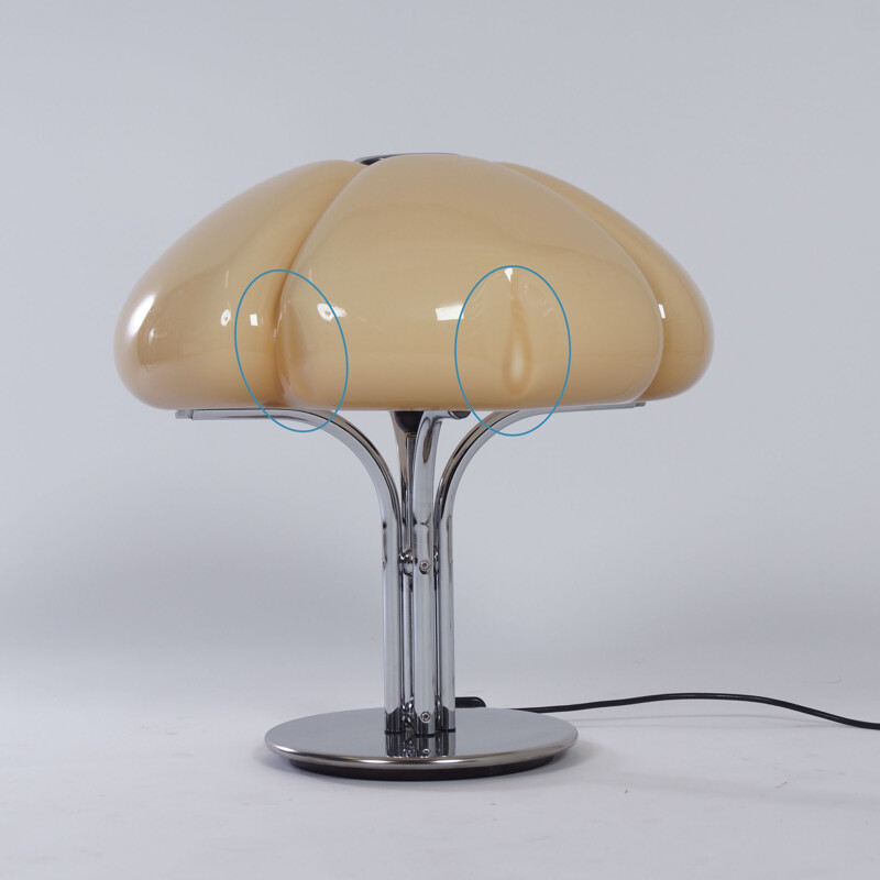 Lampe de table vintage Harvey Guzzini Quadrifoglio pour iGuzzini 1970