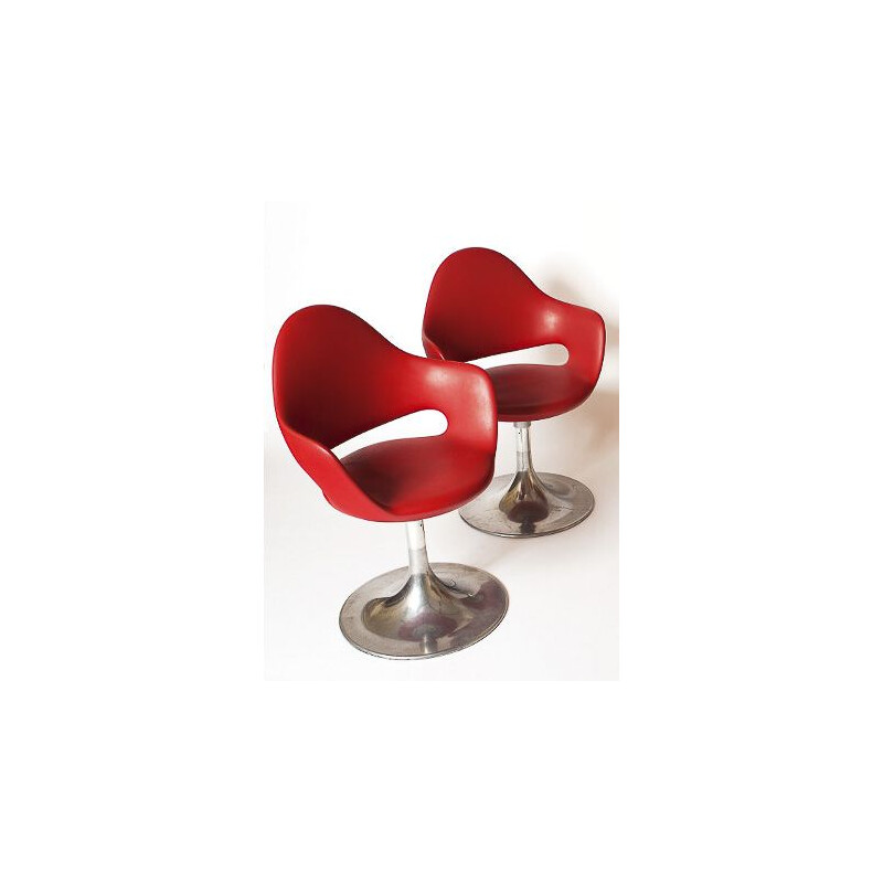 Pair of Vintage IMS Soft P2 Chairs Italia