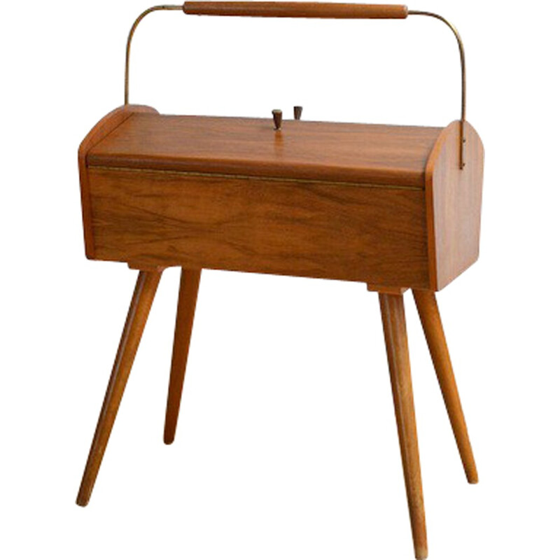Scandinavian sewing box in teak - 1950s