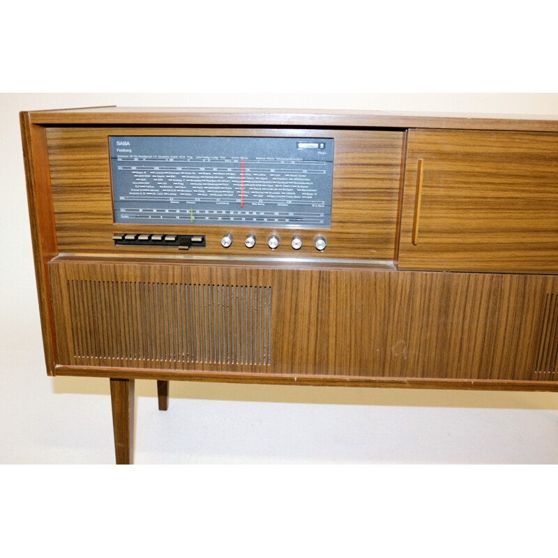 Vintage vinyl radio cabinet, SABA Feldberg, Sweden 1960