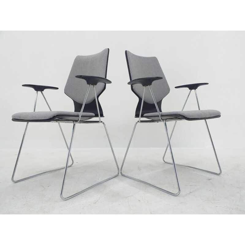 Pair of vintage Armchairs designed by Elmar Flötotto for Pagholz, 1970s
