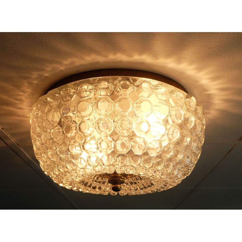 Limburg Leuchten ceiling lamp in glass - 1960s