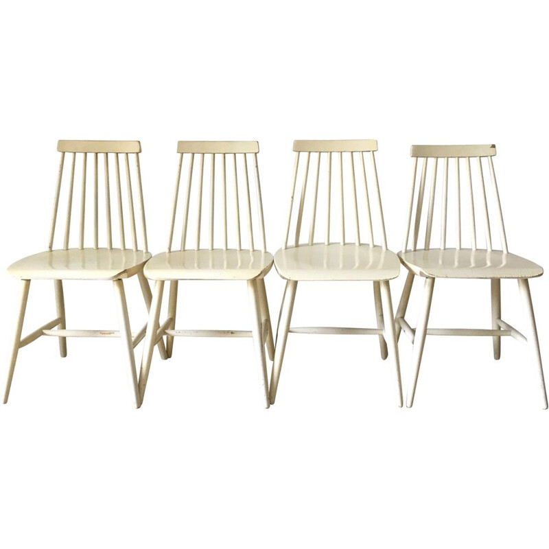 4 chaises vintage Ikea scandinave 1960