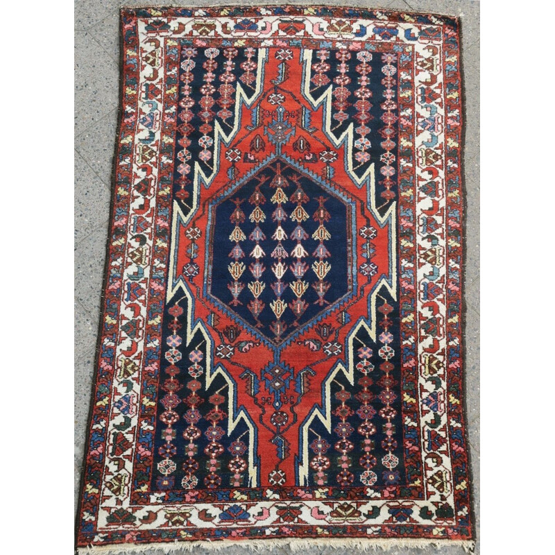 vleugel Doorweekt Transparant Vintage handgeknoopt Perzisch tapijt