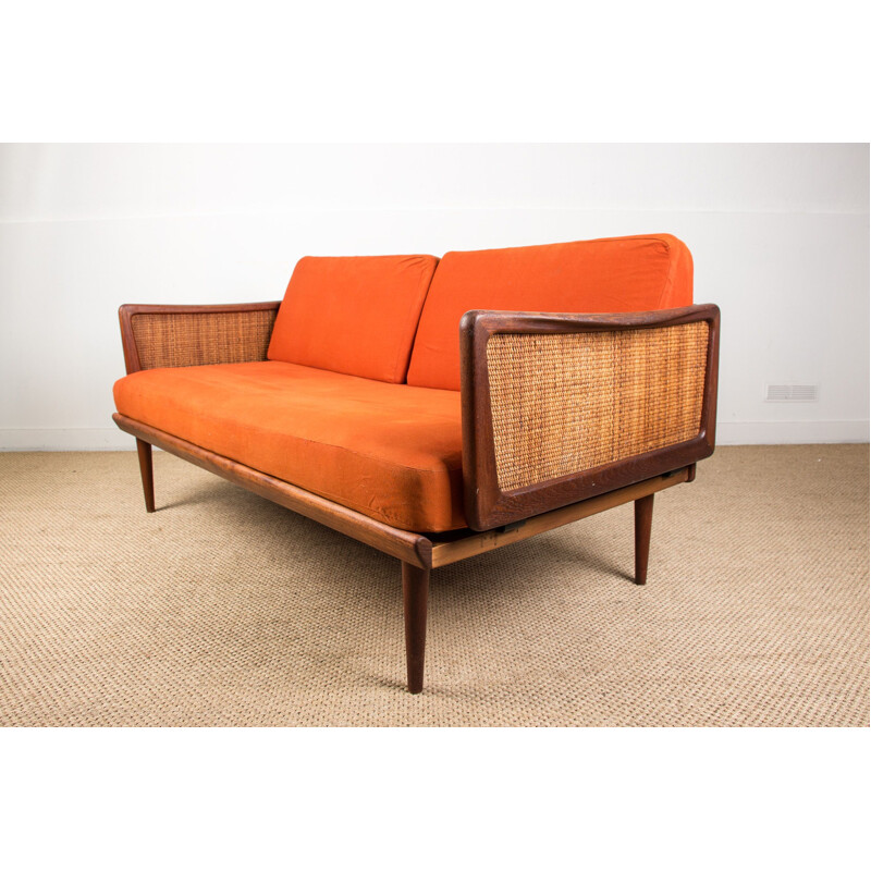 Vintage Daybed Sofa in Teak and Cannage model FD 451 by Peter Hvidt and  Orla Molgaard-