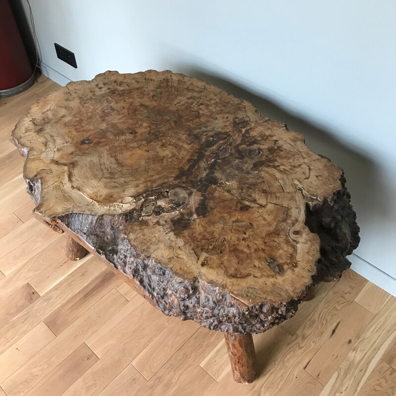 Tavolo in legno di olmo vintage