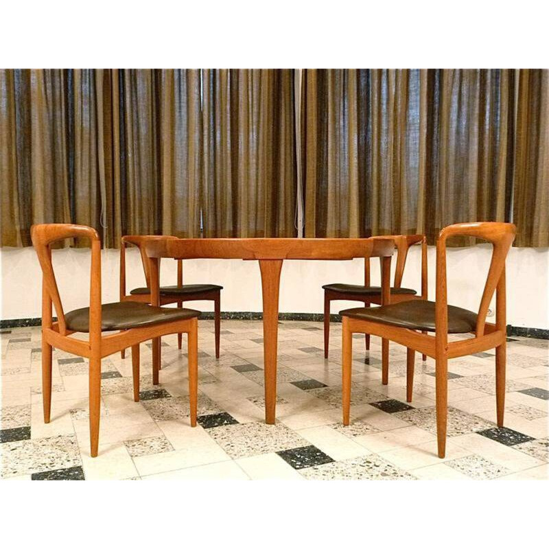 solid teak dining chairs