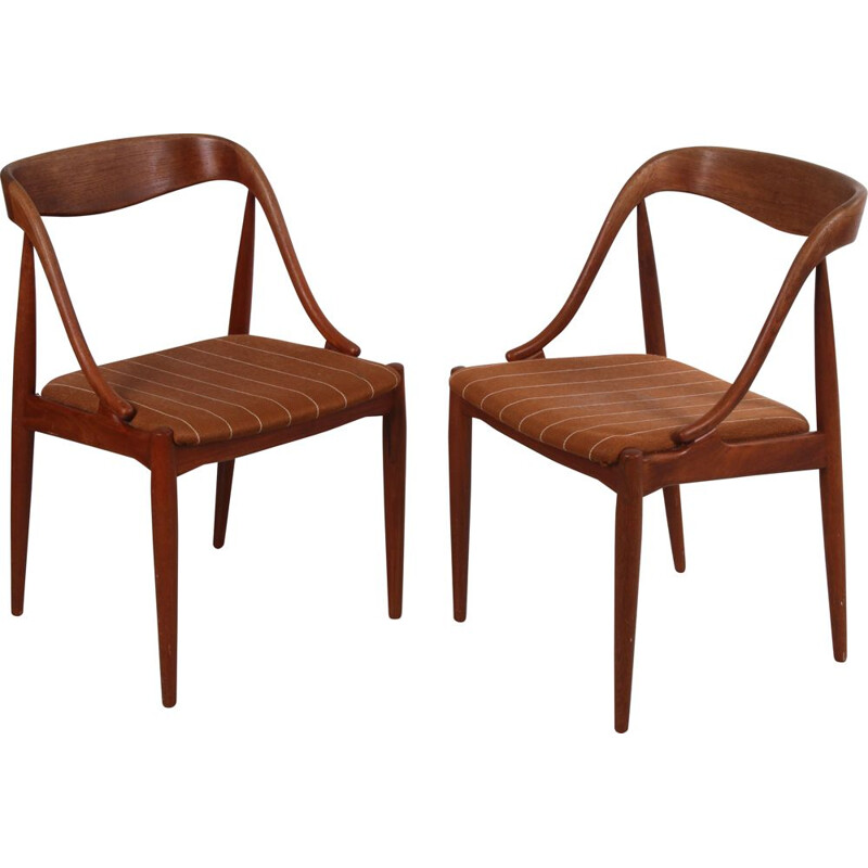 Ein Paar Vintage-Stühle von Johannes Anderson für Uldum Mobelfabric 1950