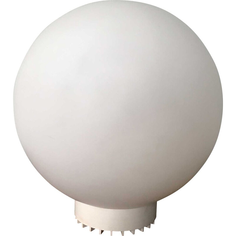 Vintage opaque glass ball table lamp
