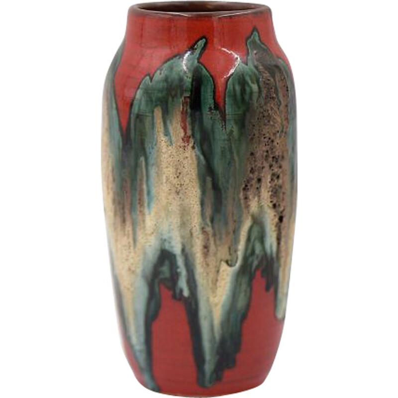 Vase Vintage en céramique grasse 242-22 de Scheurich, Allemagne de l'Ouest  1960