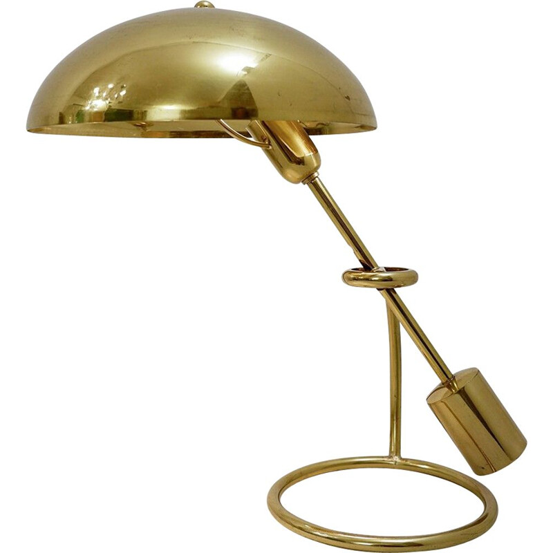 Vintage table lamp Angelo Lelli for Arredoluce in brass 1950s