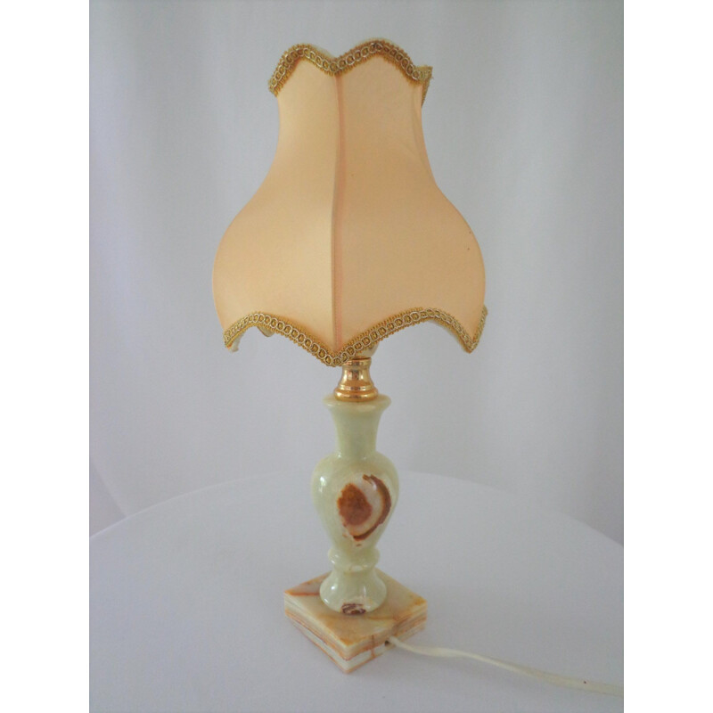 Vintage onyx lamp with brass fittings