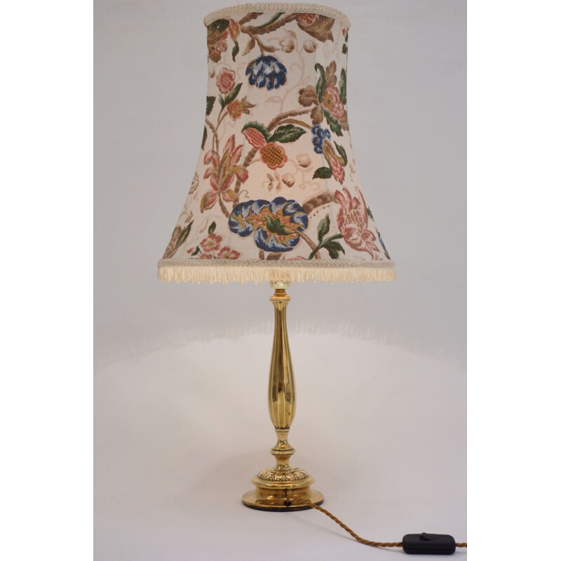 Lampe de table vintage victorienne en laiton, Anglais