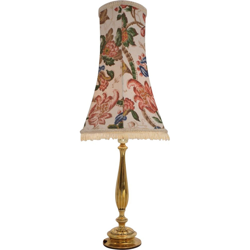 Lampe de table vintage victorienne en laiton, Anglais