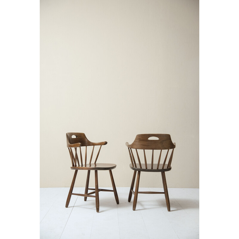 Pair of vintage Småland chair by Yngve Ekström for Stolab, Scandinavian  1969s