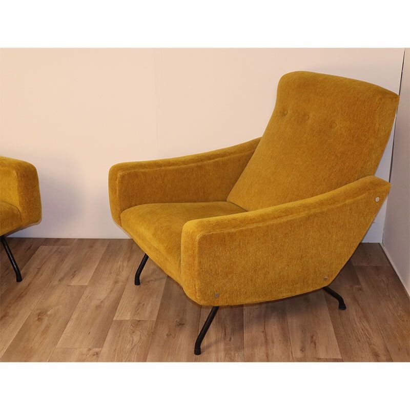 Pair of vintage armchairs model "Galion" by Steiner 1960s