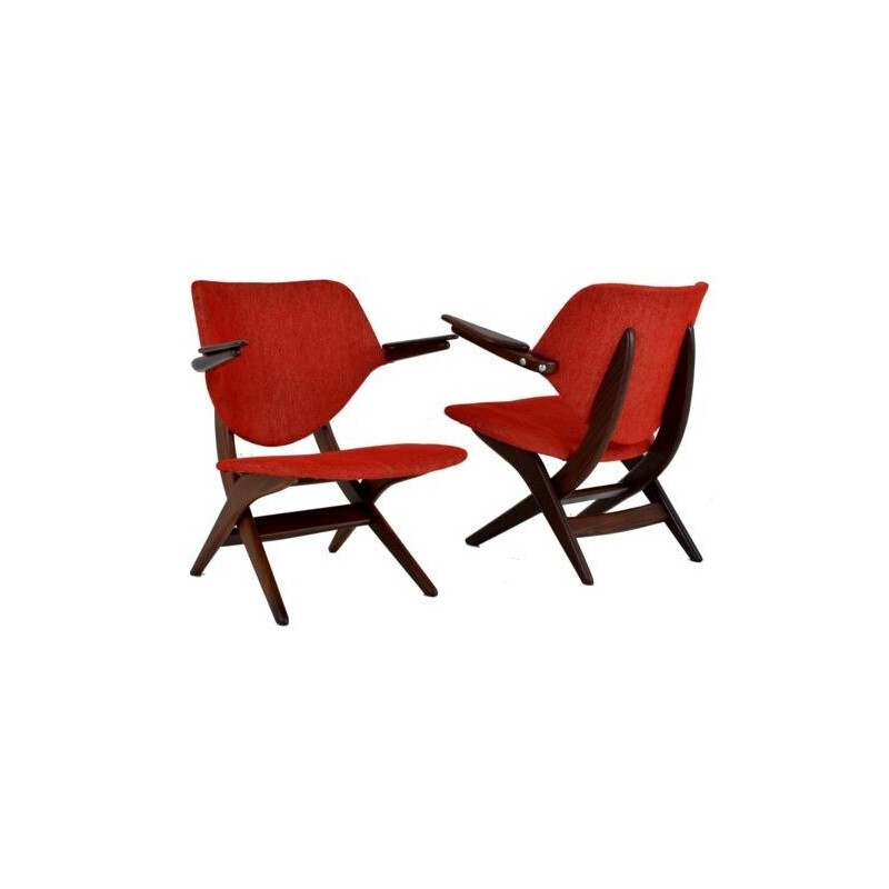 Paire de fauteuils "Pelican" Webé en teck, Louis VAN TEEFFELEN - 1960