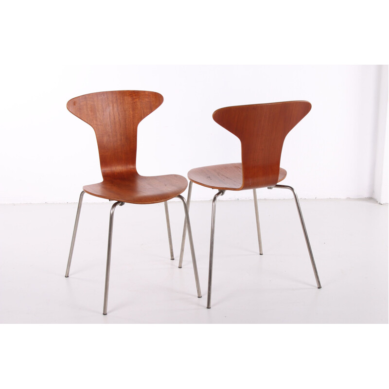 Paar vintage Mosquito 3105 stoelen van Arne Jacobsen