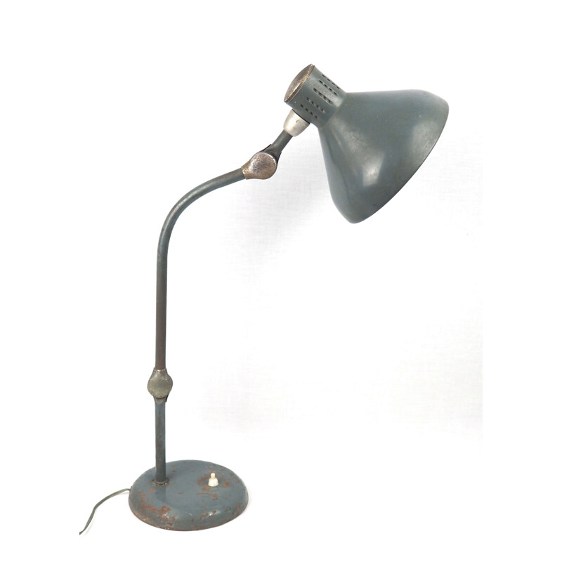 Vintage-Lampe aus emailliertem Blech und Aluminium aus der Werkstatt Jumo  GS1, 1920