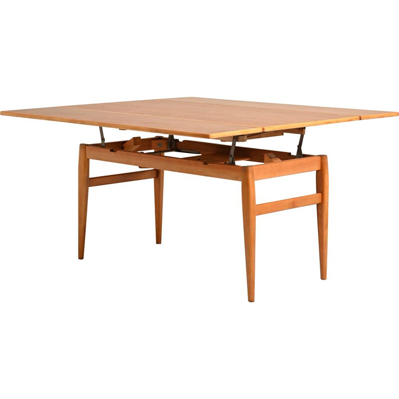 Table vintage transformable en table basse