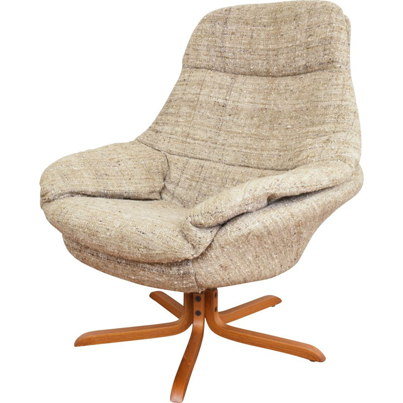 Vintage swivel armchair by SVA Møbler Denmark 1970s