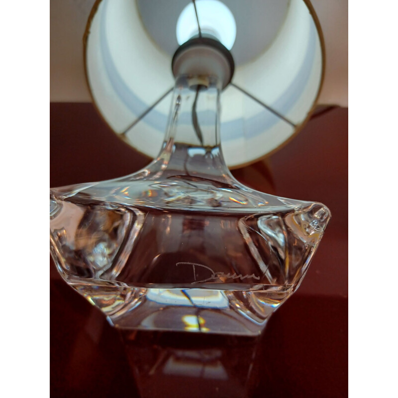 Lampe à poser vintage en cristal de Daum, France 1970