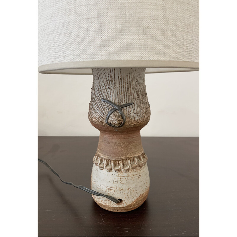 Vintage keramische tafellamp van Thérèse Bataille voor Dour Belgium