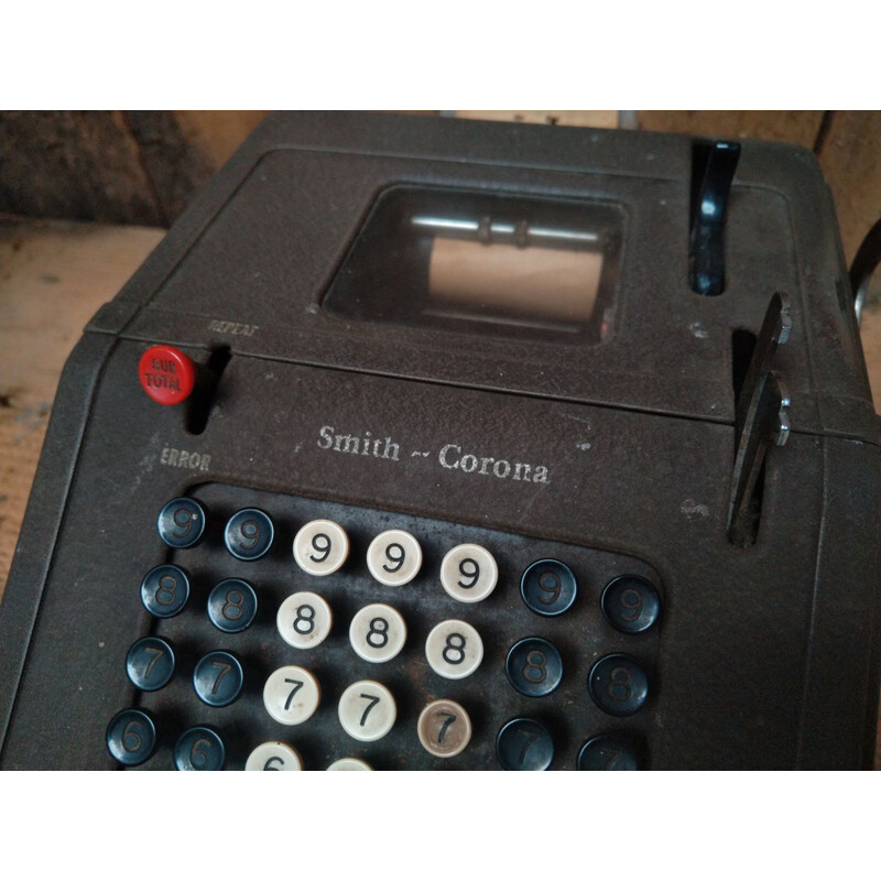 Calculatrice mécanique vintage smith corona, 1950s