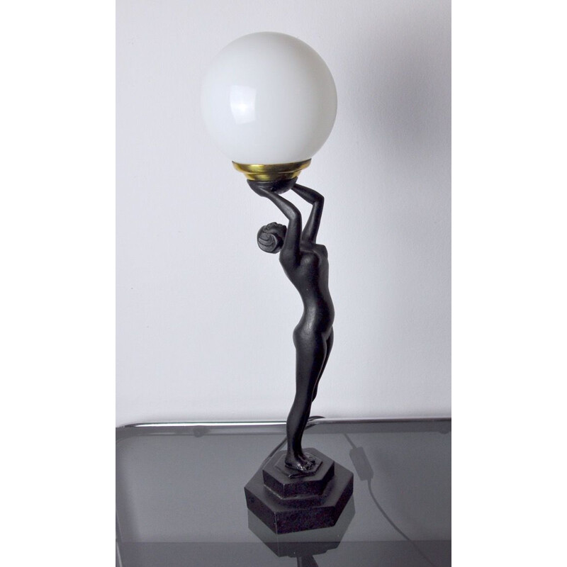 Lampe femme à la balle vintage par Onices Eth, 1980