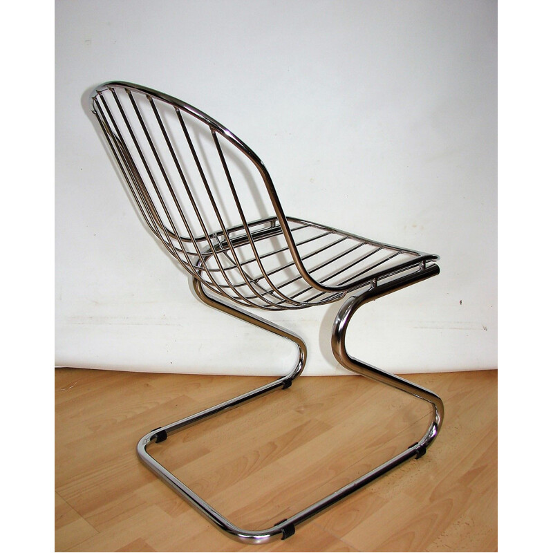 Vintage chrome chair by Gastone Rivaldi for Rima, Italy 1970