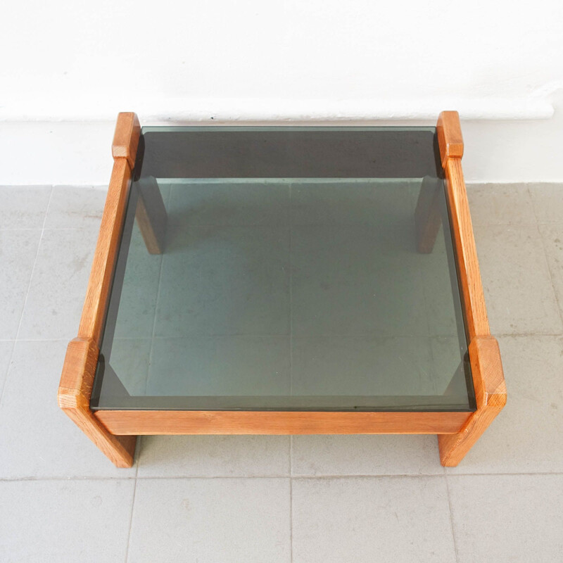 Mid century coffee table in French oak by Eduardo Afonso Dias, Portugal  1970s