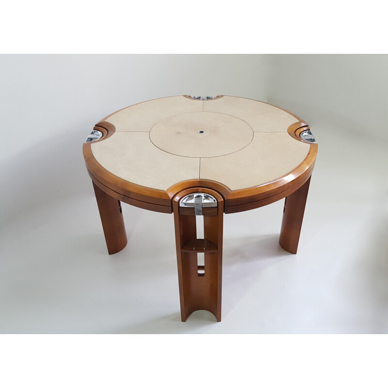 Jocker" poker table in walnut, Jaime TRESSERRA - 2000s