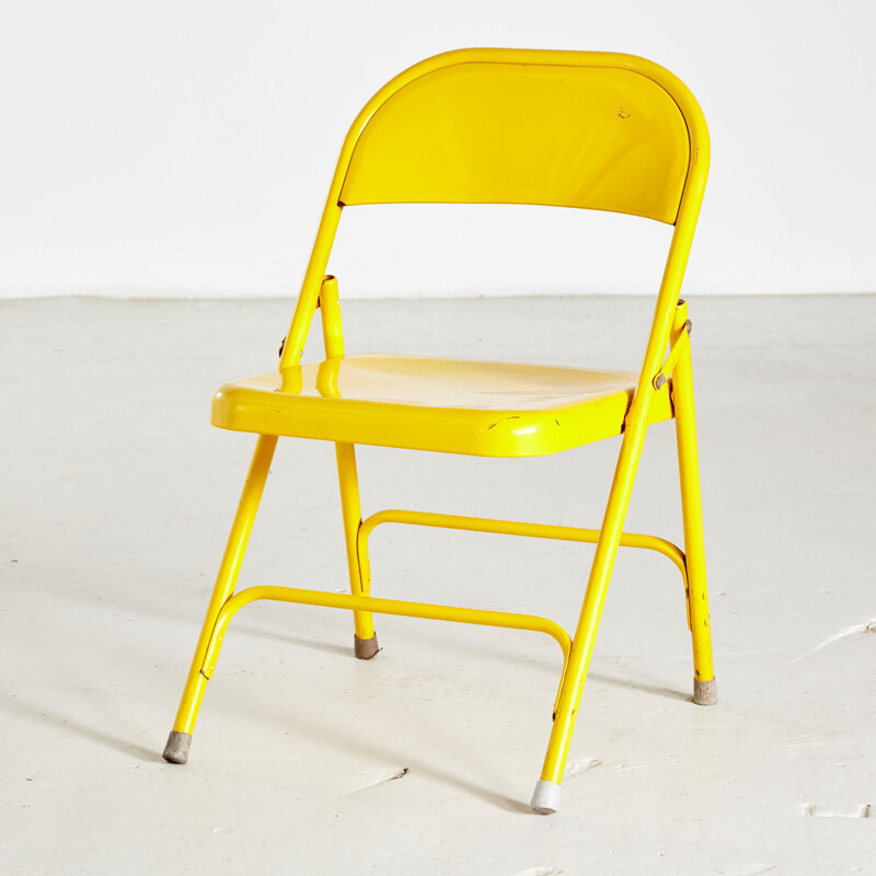 Vintage-Klappstuhl gelb