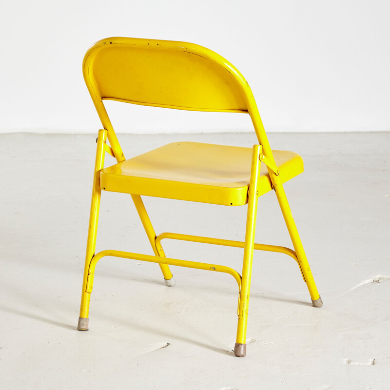 Chaise vintage pliable jaune
