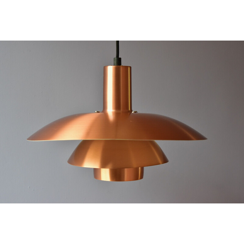 Vintage PH 4-4 12 copper pendant lamp by Poul Henningsen, Denmark