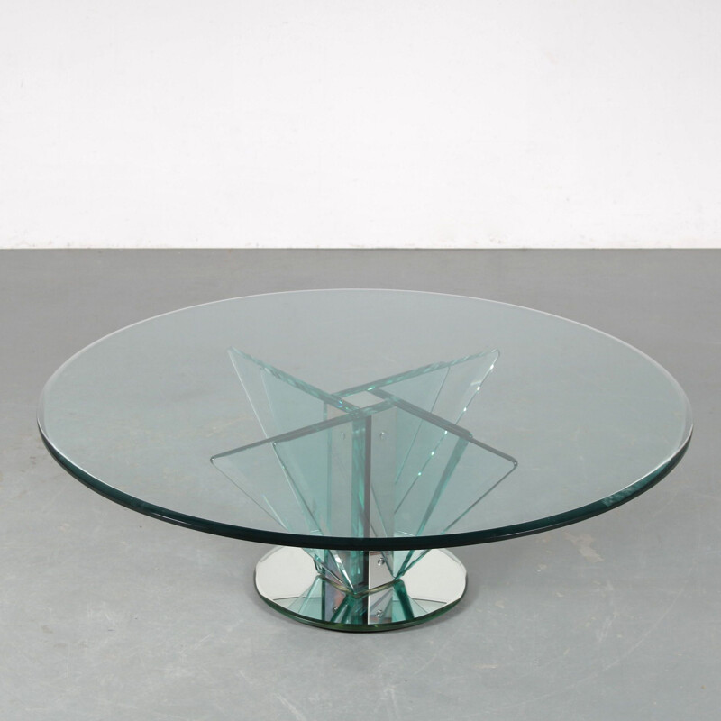 Table basse vintage en verre du Nil par Pietro Chiesa pour Fontana Arte,  Italie 1970