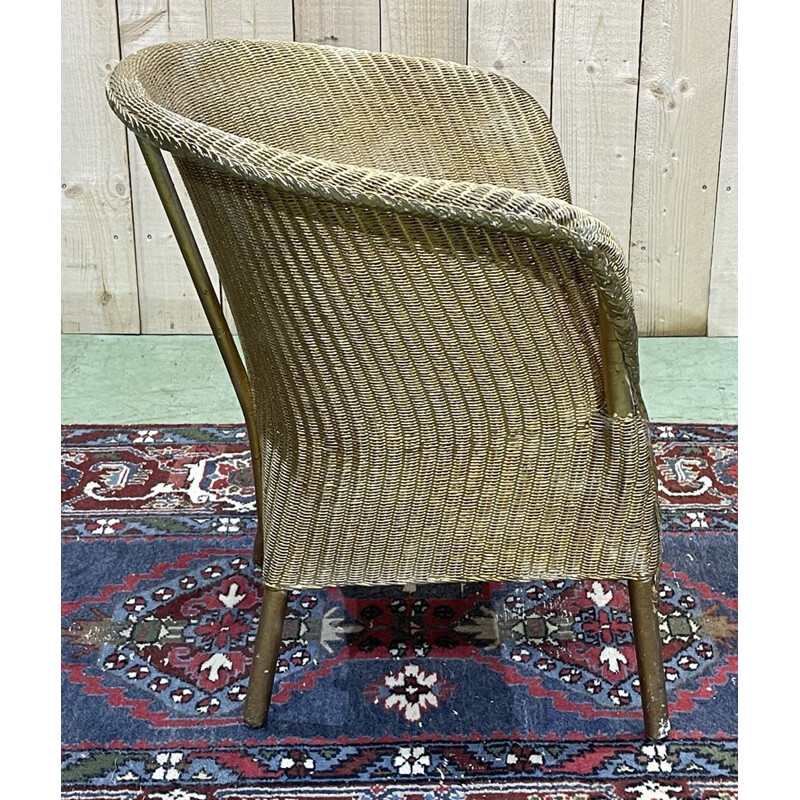 Vintage Lloyd Loom armchair, 1950