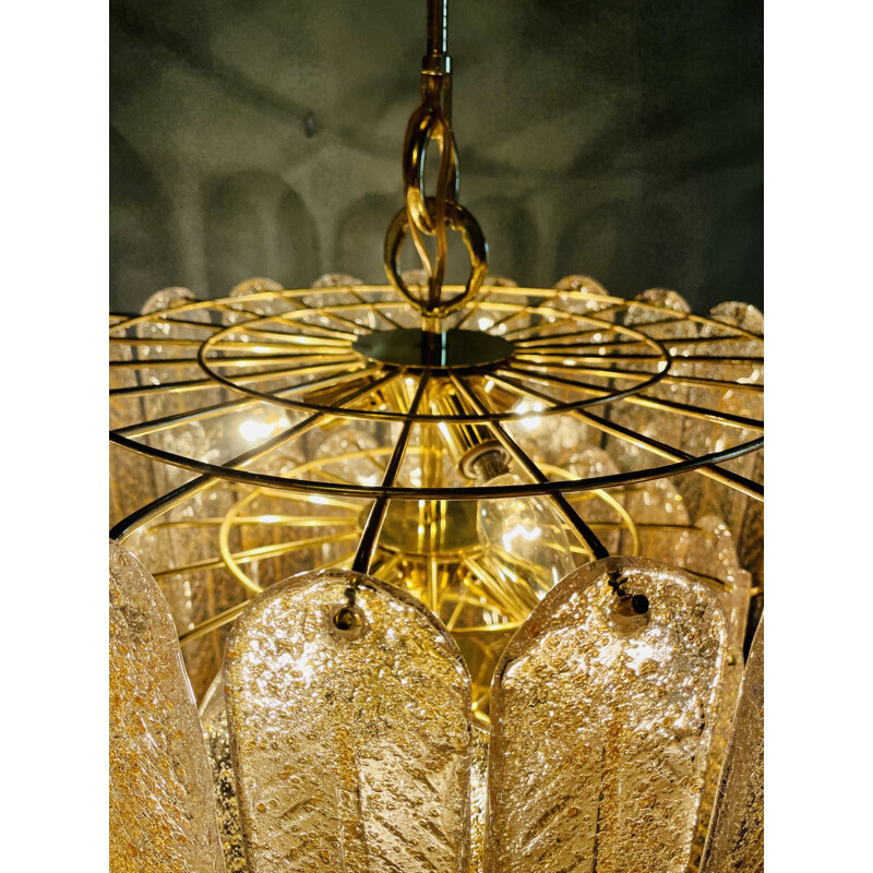 Vintage Murano crystals chandelier by Mazzega