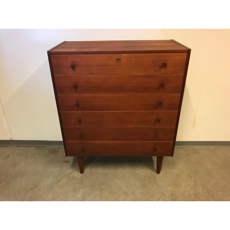 Danish vintage teak chest of drawers, 1960s