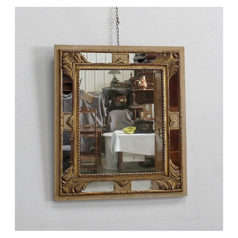 Miroir rectangulaire vintage à parecloses