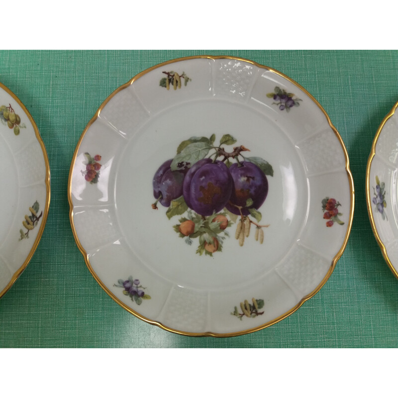 Ensemble de 6 pièces d'assiettes vintage en porcelaine par Rosenthal,  Tchèque