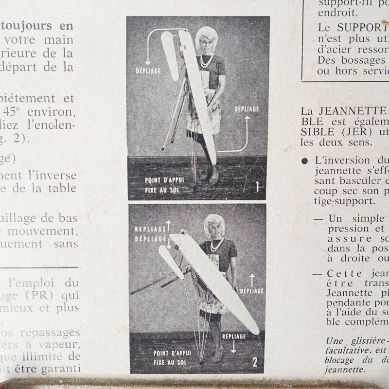 Planche à repasser "Libellule" vintage de Normafix, France 1950