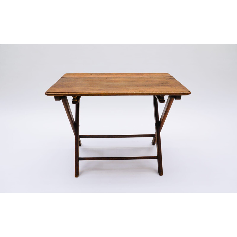 Vintage Bauhaus wooden folding coffee table, Germany 1940s
