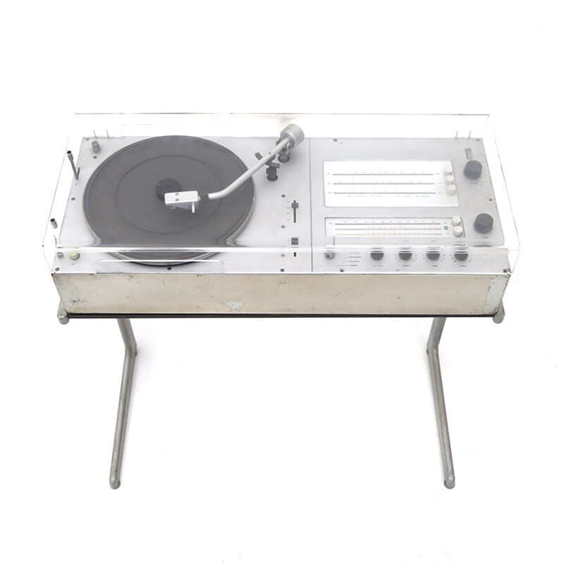 Système hi-fi vintage "Audio 2" avec 2 enceintes L450 et support de base  par Dieter Rams pour Braun, 1960