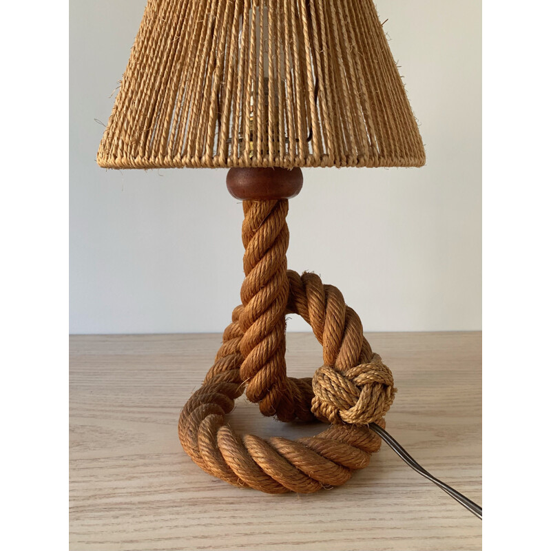Vintage-Lampe aus Seil von Audoux Minet, 1950
